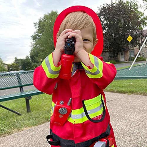 Liberry Fireman Costume for Kids 3 4 5 Years Old, Firefighter Tools with Fire Extinguisher, Pretend Play Toy Gift for Todd...