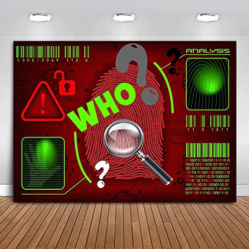 Detective Backdrop Police Mystery Investigation Analysis Photography Background 7x5ft Top Secret Birthday Party Baby Showe...