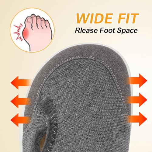 Leisfit Womens Slippers Wide Diabetic Shoes Adjustable Arthritis Edema House Shoes Indoor Outdoor Slippers