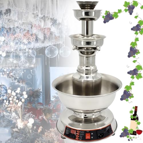 Party Beverage Fountain,Wine Fountain Machine, 3-Tier Party Drink Dispenser, Adjustment Juice and Wine Fountain,for Weddin...