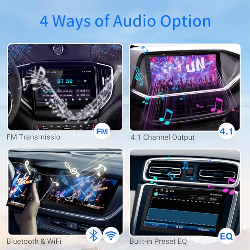 Haudio Wireless Double Din Car Stereo with 9" HD Touchscreen | CarPlay & Android Auto | Backup Camera | Bluetooth GPS Navi...