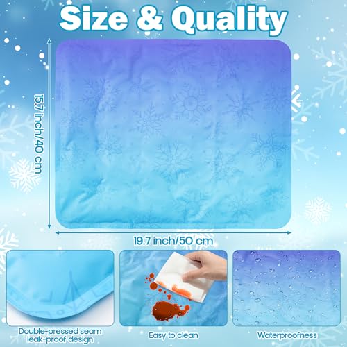 MALLMALL6 Reusable Freezable Ice Mat - 2Pcs Cooling Keeping Food Fresh Serving Tray for Outside Picnic Party Buffet, 19.7 ...
