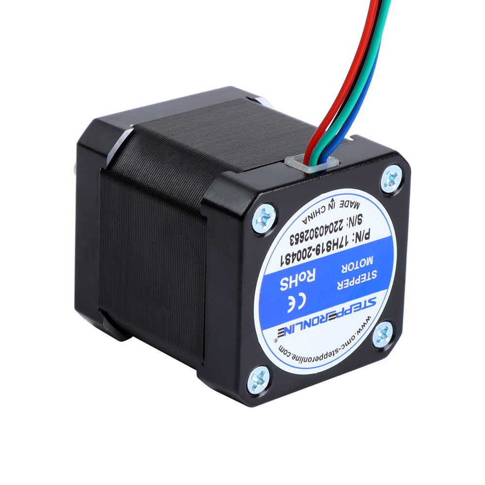 STEPPERONLINE Nema 17 Stepper Motor Bipolar 2A 59Ncm(84oz.in) 48mm Body 4-Lead W/ 1m Cable and Connector Compatible with 3D Printer/CNC