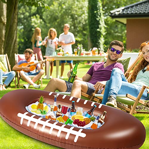Deekin 60 x 27.5 Inch 1 Pcs Inflatable Football Beverage Cooler for Football Party Decoration Party Drink Cooler PVC Infla...