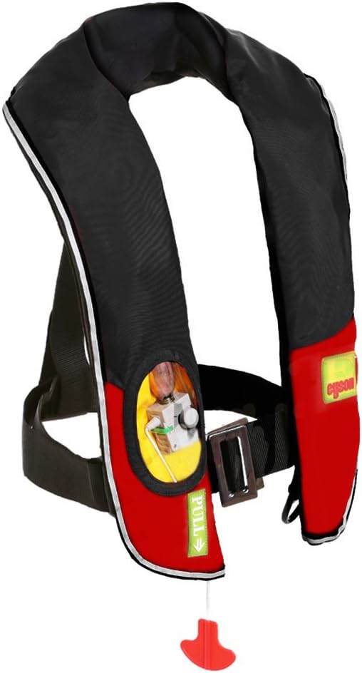 Lifesaving Pro Automatic/Manual Inflatable Vest PFD Inflate Life Jacket Zippered Pocket Lifejacket Vest SUP Survival Aid