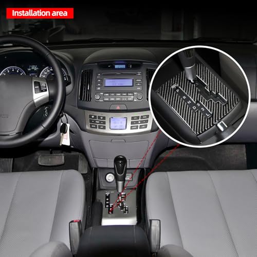 BETTERHUMZ Compatible with Hyundai Elantra MD 2008 2009 2010 2011 2012 2013 2014 2015 2016 Carbon Fiber Gear Shift Panel D...