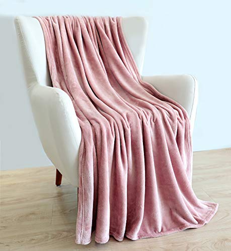 TASTHROW Large Flannel Fleece Throw Blanket, 50×70 Inch - Cozy Lightweight Thick Blanket - All Seasons Suitable for Women,...