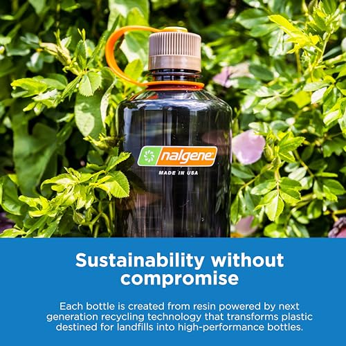 Nalgene Sustain Tritan BPA-Free Water Bottle Made with Material Derived From 50% Plastic Waste (using ISCC certified mass ...