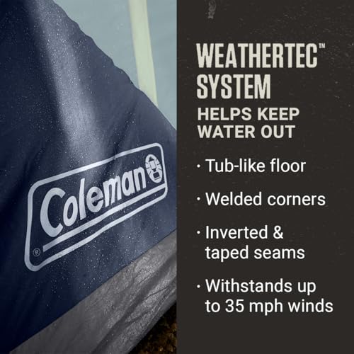 Coleman Skydome XL Large Family Tent with 5 Minute Setup, Weatherproof 8/12 Person Tent with Rainfly & Carry Bag, Fits Mul...
