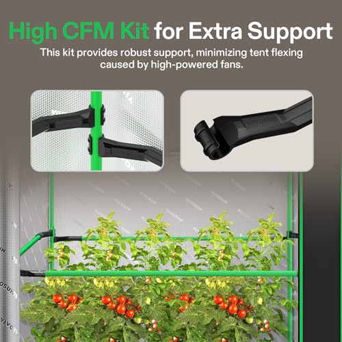 VIVOSUN PRO Grow Tent 2x4 Indoor Grow Tent with Thick 1 inch Poles Strengthened High Reflective Mylar Oxford Fabric Extra ...