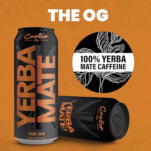 COOLER CO. | YERBA MATE | 12 Pack | 100% Organic Yerba Mate Caffeine | 150 mg Caffeine | 3 Organic Ingredients | Natural I...