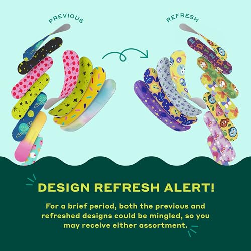 Welly Bandage Refill Ready Pack | FSA Eligible | Adhesive Flexible Fabric Bandages | Bulk Assorted Shapes and Patterns for...