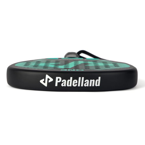 Generic PADELLAND Padel/Pop Tennis Paddle Series Carbon Fiber Racquet, 17.91x10.23x1.5 inches, 0.8 lbs, 12K Carbon Fiber Construction, blue-green