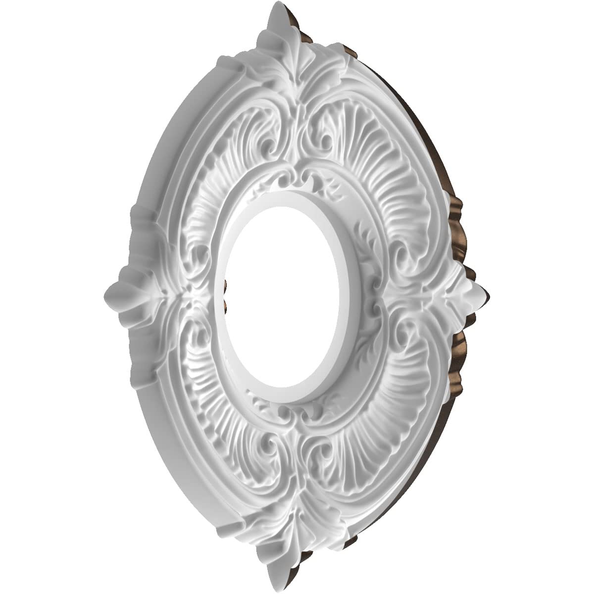 Ekena Millwork Cmp10Atcab Attica Thermoformed Pvc Ceiling Medallion (Fits Canopies Up To 4 1/8), 10Od X 3 1/2Id X 3/4P, Metallic