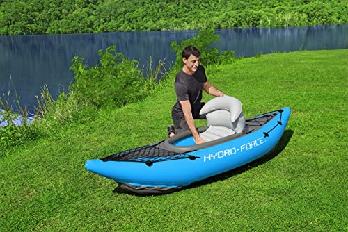 Bestway Hydro Force Inflatable Kayak Set | Includes Seat, Paddle, Hand Pump, Storage Carry Bag | Great for Adults, Kids an...