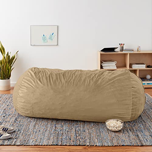Chill Sack Bean Bag Chair Cover, 7-5-feet, Microsuede -Camel