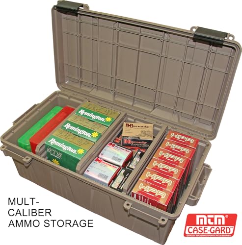 MTM ACDC30, Divided Ammo Crate Utility Box, Water- Resistant, Stackable, Snap Latch, USA Made, Dark Earth