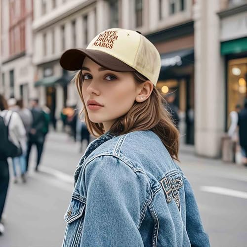 Save Water Drink Margs Hats for Men Aesthetic Washed Distressed Baseball Cap