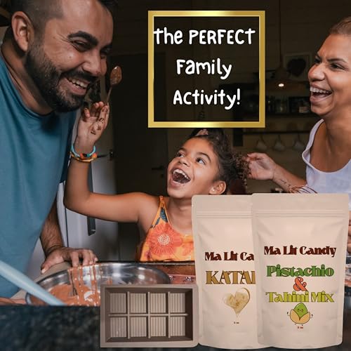 Ma Lit Candy Dubai Chocolate Bar Kit - Holidays Gift Box - INCLUDES Kataifi, Pistachio & Tahini Cream, Recipe, & Silicone ...