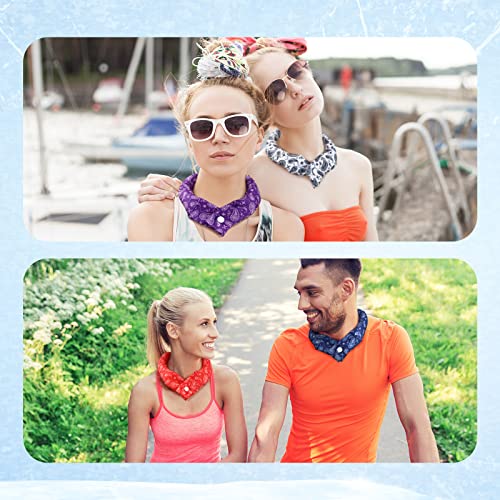 Xuhal 6 Pieces Cooling Neck Wraps Cooling Bandana Neck Cooler Ice Cooler Scarf for Women Summer Outdoor Sport Activity