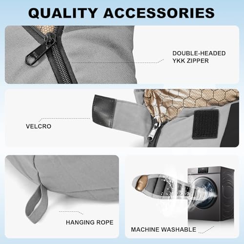 MHTD Winter Cold Weather Sleeping Bag for Adults 0 Degree,Cotton Canvas with YKK Zipper Compact Backpacking Mummy Camping ...