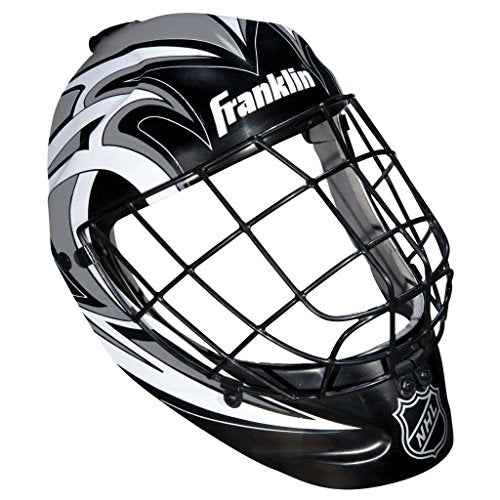 Franklin Sports NHL Youth Knee Hockey Goalie Pads + Helmet Set - Kids Knee + Mini Hockey Goalie Gear + Equipment - (2) Leg Pads, Catch Glove, Blocker + Mask Included