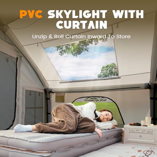 Inflatable Tent with Skylight, Quick Setup Blow Up Tents with Pump, Hot Tent with Stove Jack, Waterproof Oxford Inflatable...