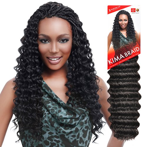 Harlem125 Synthetic Hair Braids Kima Braid Ripple Deep 20 (6-Pack, 1)