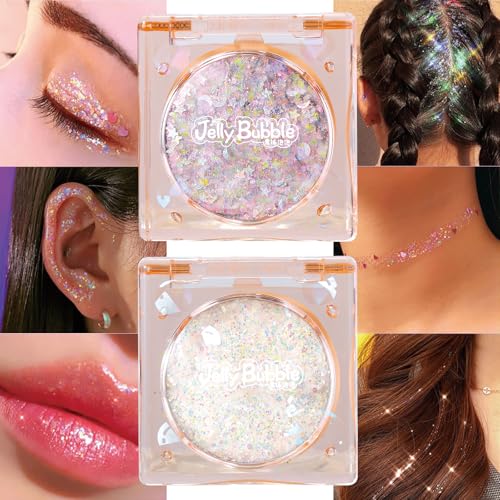 ONLYBETTER Face and Body Glitter, Makeup Paint for Eye Lip Hair, Festival Rave Accessories, Safe for Face, Easy Applicatio...