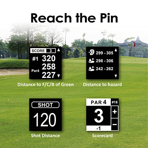 CANMORE TW356 Golf GPS Wearable Device for Men and Women, Free 41,000+ Preloaded Courses Update Worldwide, High Contrast L...