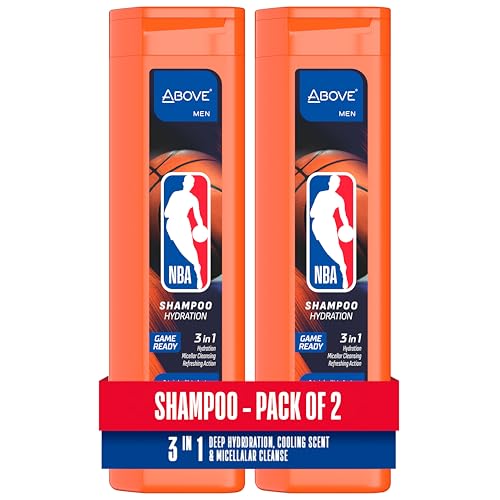 Above NBA 3-in-1 Shampoo for Men | GAME READY | Deep Hydration & Micellar Cleanse for Hair & Body | Fresh-Court Cooling Sc...