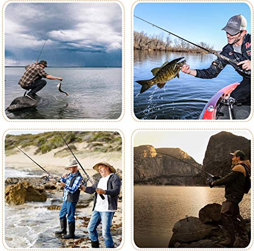 PLUSINNO Fishing Rod and Reel Combos, 212Pcs Fishing Tackle Kit with Tackle Box, Saltwater Freshwater Resistant Fishing Gear