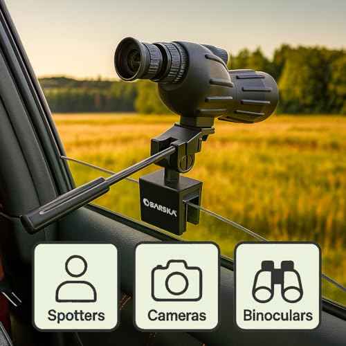 Barska Car Window Mount ? Stable Clamp for Spotting Scopes and Binoculars ? Portable Tripod Adapter for Birdwatching, Wildlife Viewing, and Outdoor Use