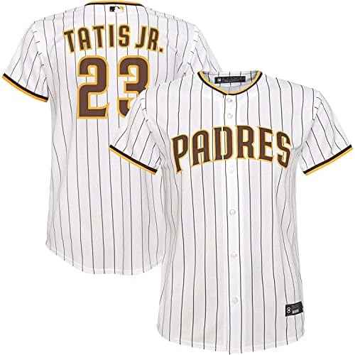 Outerstuff Fernando Tatis Jr. San Diego Padres White Stripes Youth 8-20 Home Player Jersey