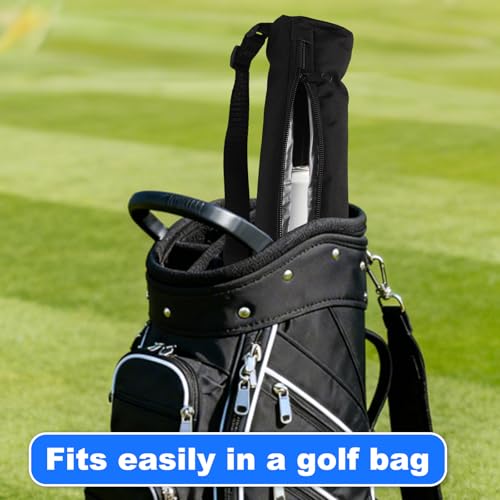 Sinbana Golf Beer Sleeve, 90x8cm/6.5x6.5cm Insulated Beverage Holder for Golf Bags with Ice Template Beer Can Cooler Drink...