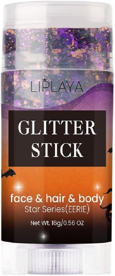Body Glitter Makeup,Holographic Glitter Neon Outfit Singer Concert Sparkling Festival Rave Accessories. (Orange& Black &Purple)