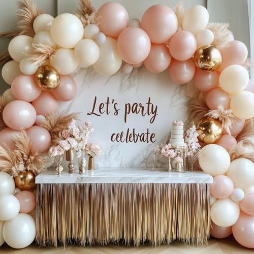 RUBFAC 129pcs Ivory white Balloons Different Sizes 18 12 10 5 Inch Latex Balloon Garland Arch for Party Decoration Birthda...