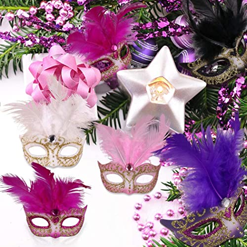 Coddsmz Women Feather Masquerade Mask Venetian Party Mask Mardi Gras Masks Princess Fancy Dress Halloween Costume Masks Adult