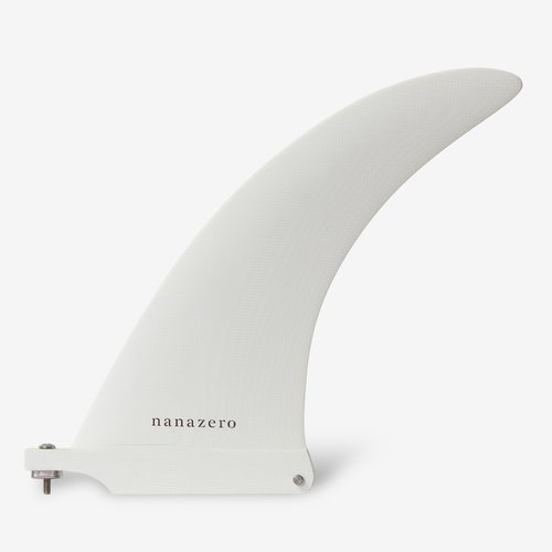 nanazero Fiberglass Center fin Flex 7" Milky White - Surfboard Single Center fins, Longboard, Midlength