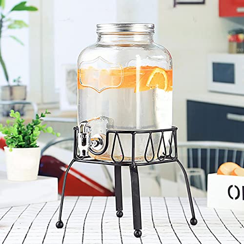 Luejnbogty Metal Iron Drink Dispenser Stand Basket Juice Tea Bucket Holder Stand for Pub Bar Cafe Juice Tea Wine Beer Used S