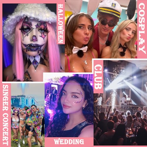 Body Glitter Face Glitter Gel: Singer Concerts Disco Festival Rave Accessories Face Glitter Makeup 150ml Chunky Sequins Me...