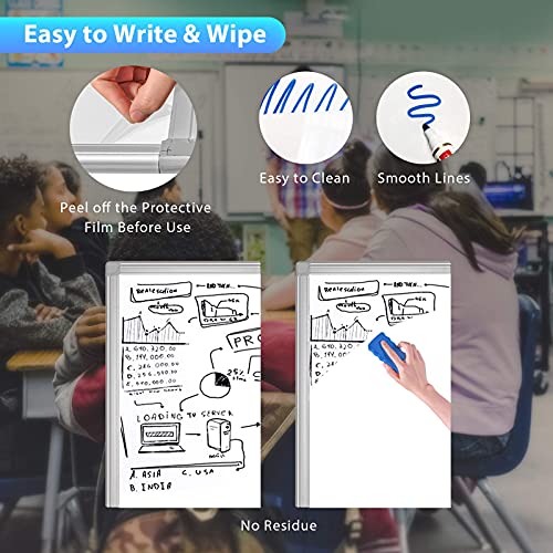 Easel Whiteboard - Magnetic Portable Dry Erase 36 x 24 Tripod Height Adjustable, 3' x 2' Flipchart Easel Stand White Board...