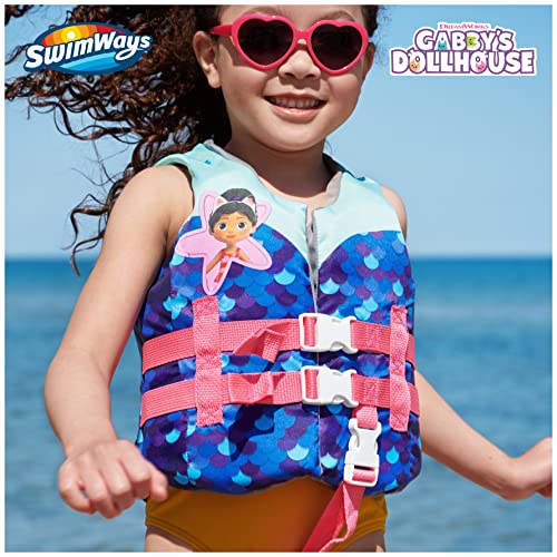 SwimWays Gabby's Dollhouse Swim Trainer Life Jacket, US Coast Guard Approved Life Vest Kids Swim Vest, Pool Floats & Life ...