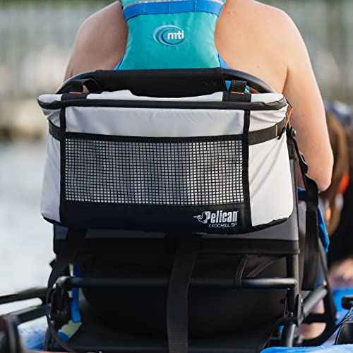 Pelican Exochill Seat 14L Pack Cooler - Perfect for Kayak with Lawn Chair - Soft Cooler with Shoulder Strap - Insualted