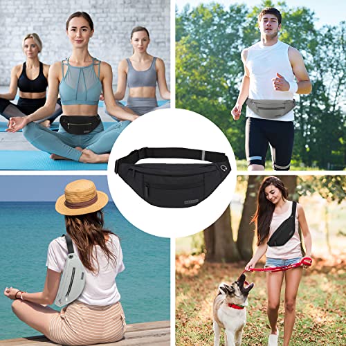 MAXTOP Large Crossbody Fanny Pack with 4-Zipper Pockets,Gifts for Enjoy Sports Festival Workout Traveling Running Casual H...