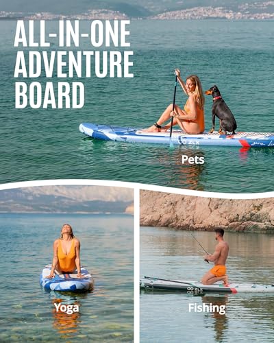 ZLX 11'6 x 35 Inflatable Stand Up Paddle Board with 50PSI Paddle Board Pump