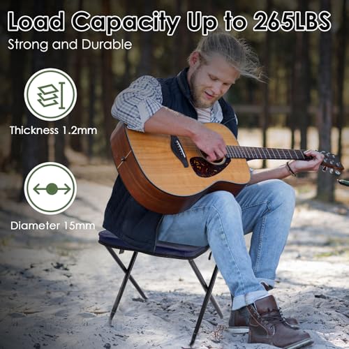 MOONCY Portable Stool, 13 Inch Small Folding Stool for Adults, Ultralight Blue Camping Stools for Hiking and Fishing, Hold...