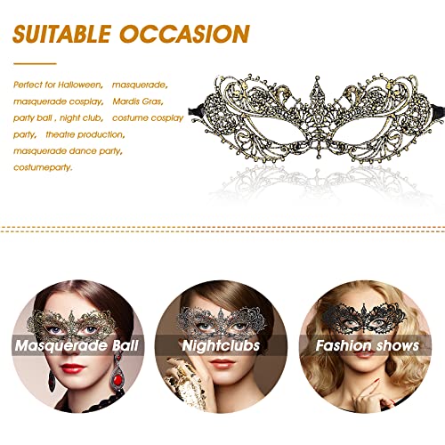 WLLHYF 3 Pcs Adult Masquerade Mask Mysterious Fun Lace Masks for Couples Women Man Lace Headpiece Disguise for Costumes