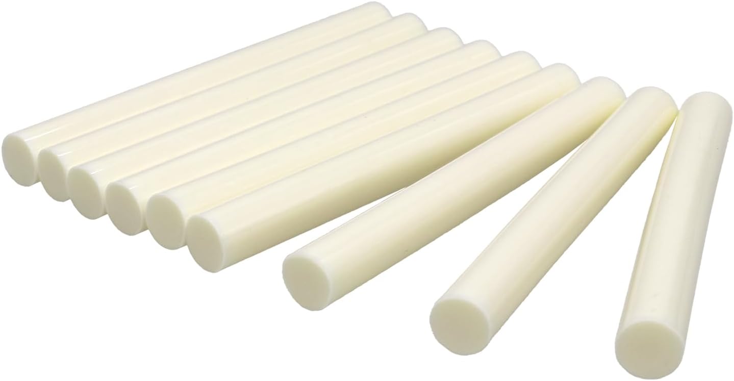 Surebonder Fabric Hot Glue Sticks, Full Size, 4-Inch, Machine Washable Adhesive for Denim, Felt, Leather, and More – Strong, Flexible Bond, 12 Pack, White