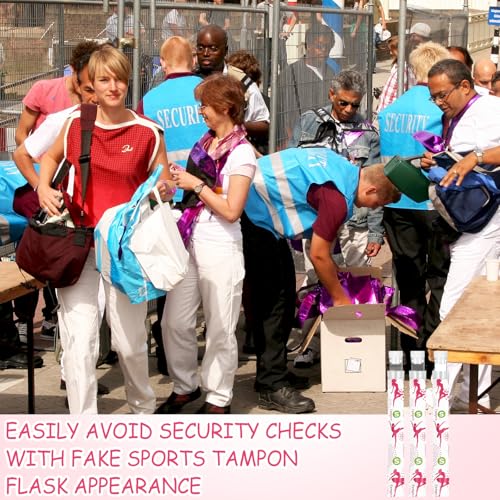 Copkim 38 Pcs Tampon Flask Set Included Tube Flasks Containers for Women Tampon Reusable Wrappers(Sports Style)
